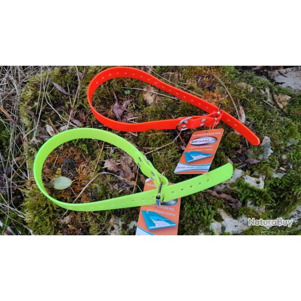 Lot de 2 colliers  souples Biothane  40/ 50 cm