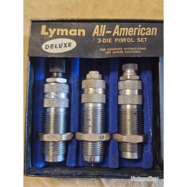 Jeu de 3 outils LYMAN "All American Deluxe" cal. 45 COLT - SUPER OCCAZ HILMAR !!!