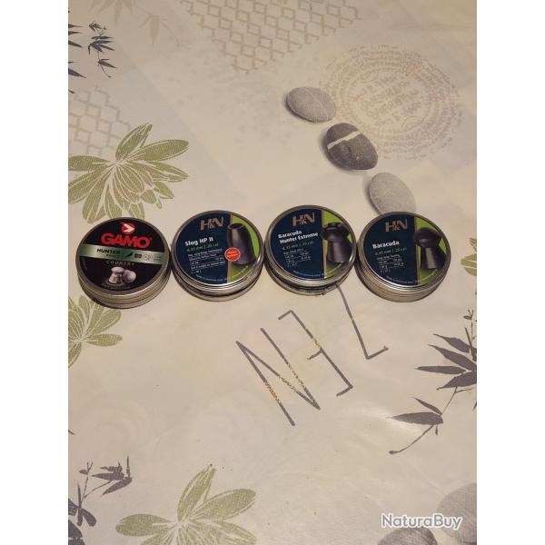 Lot plomb H&N ET GAMO carabine 6.35 mm/ .25