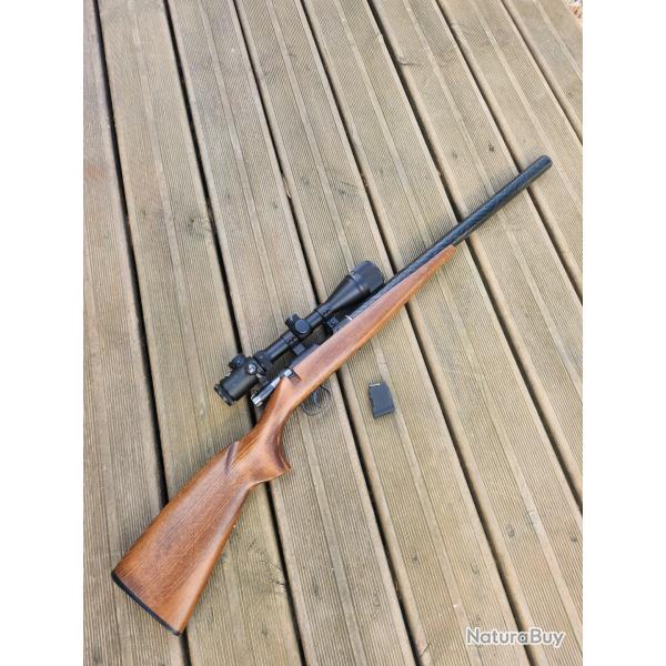 Carabine a verrou CZ 513 farmer custom silence + Lunette Walther 3-9 x 40 + chargeur 5 coups.