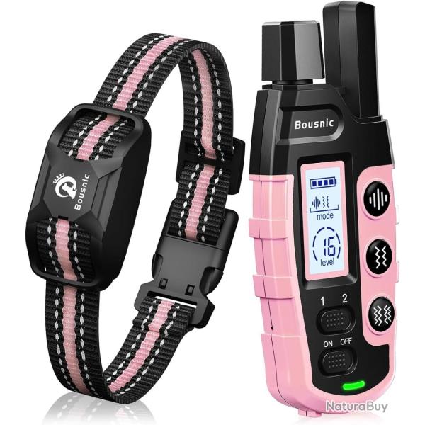 Collier Dressage Chien �cran LCD �tanche IIP67 3000m 3 Mode Vibration Bip Double Vibration �ducation