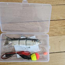 Leurre Robot &Eacute;lectrique Articul&eacute; Rechargeable USB - Swimbaits Carnassiers (Brochet, Sandre, Silure)