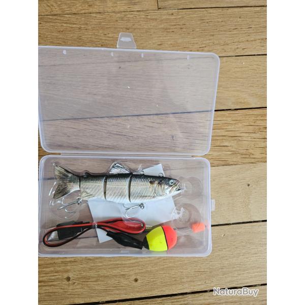 Leurre Robot �lectrique Articul� Rechargeable USB - Swimbaits Carnassiers (Brochet, Sandre, Silure)