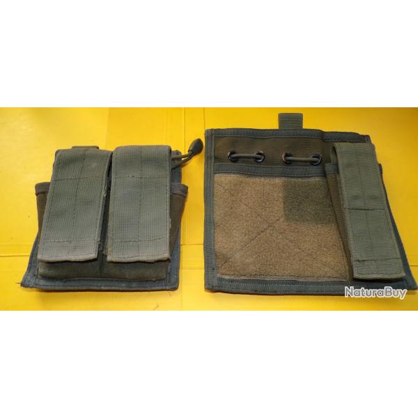 LOT DE 2 POCHETTES PORTE CHARGEURS POUR GILET , DEFCON 5  ,  ETAT VOIR PHOTOS . POUR TOUT RENSEIGNEM