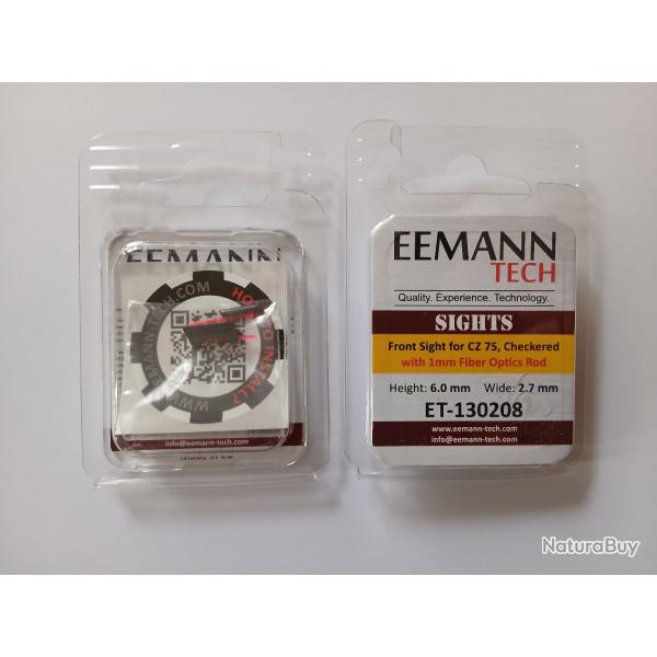 guidon CZ75 et shadow 6 mm ( moins 1,65 mm queue d'aronde)