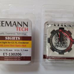 guidon CZ75 et shadow 5,75 mm ( moins 1,65 mm queue d'aronde)