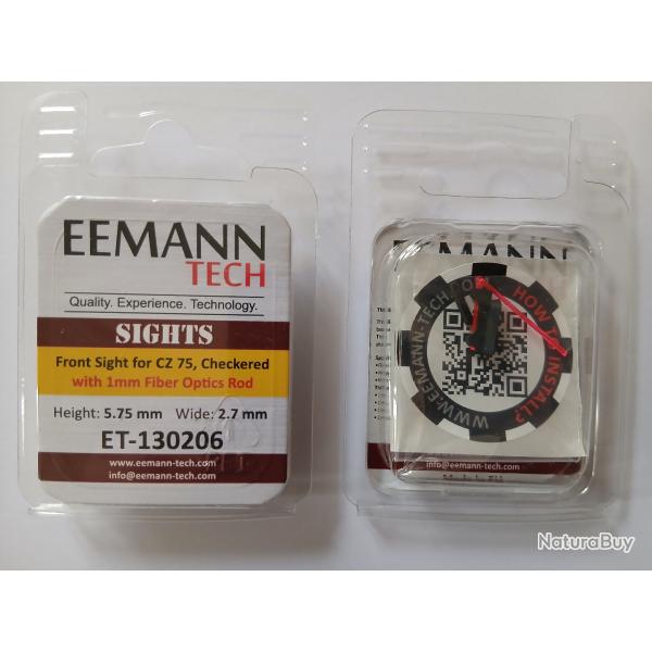 guidon CZ75 et shadow 5,75 mm ( moins 1,65 mm queue d'aronde)