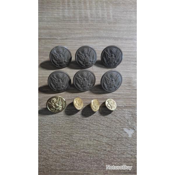 Lot Boutons Am�ricain V�tement Militaria WW2 US 1939/1945