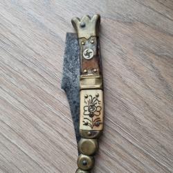 ancien couteau pliant navaja a queue de crotale