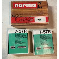Lot de 40 cartouches calibre 7x57 R Norma et DWM