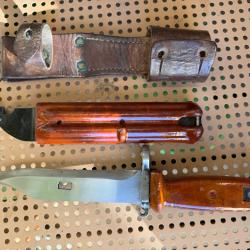 Ba&iuml;onnette sovi&eacute;tique AKM AK-74 6X4 Izhevsk URSS kalashnikov - num&eacute;ro 5321 - bak&eacute;lite orange