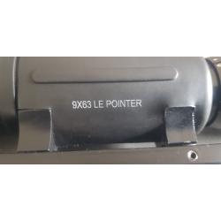 Lunette hutte 9x63 le pointer mont&eacute;e sur rail amortisseur
