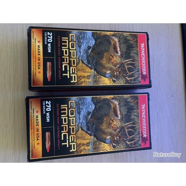 balles winchester power point 270 wsm 130 gr