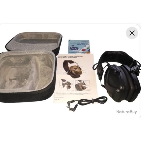 CASQUE DE TIR �LECTRIQUE ANTI BRUIT AWESAFE SPORTS
