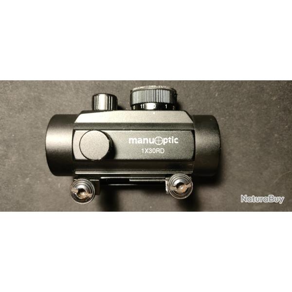 Point rouge de chasse MANU OPTIC pour fusil de calibre 12.