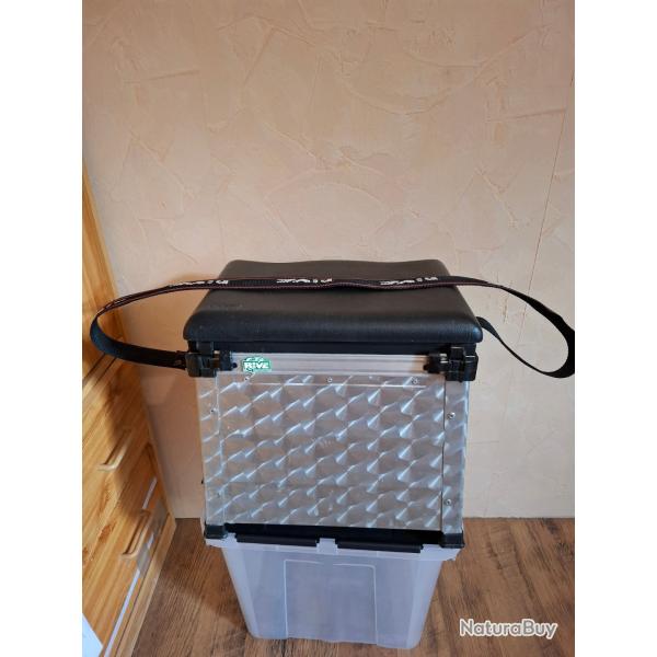 Panier-si�ge / Caisse de p�che RIVE Aluminium - Tr�s bon �tat