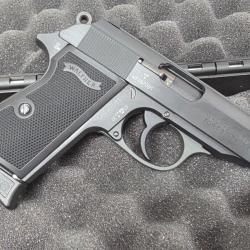 *Comme neuf ! Pistolet Walther PPK/S 22 LR - 10 cps - Noir - Silencieux A-Tec + adpatateur - 2853248