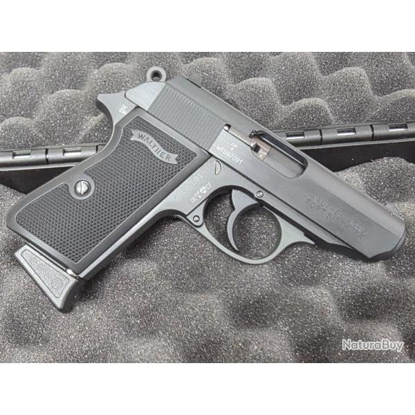 *Comme neuf ! Pistolet Walther PPK/S 22 LR - 10 cps - Noir - Silencieux A-Tec + adpatateur - 2853248