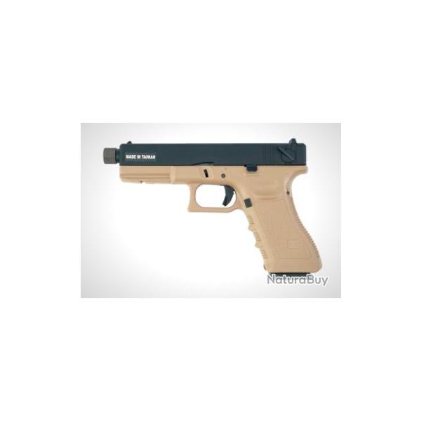 PISTOLET 6MM KP-18 TBC GAZ TAN