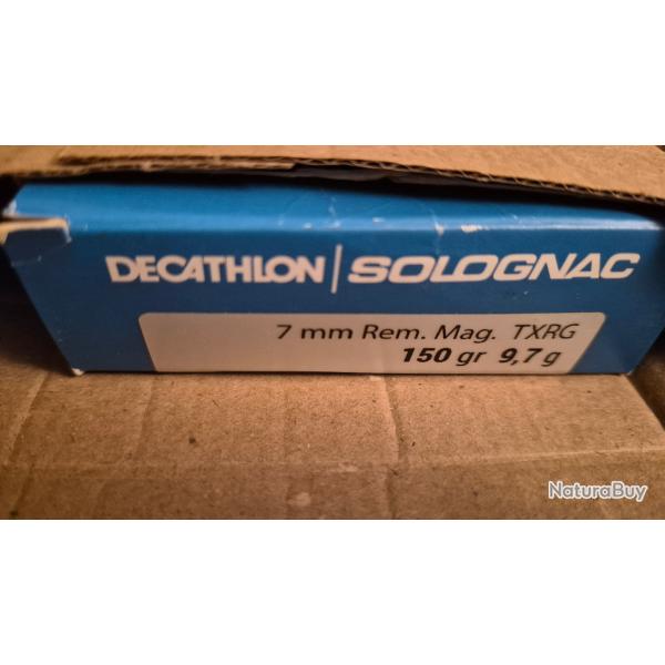 1 boite de 20 cartouches decathlon blue 7mm rem mag