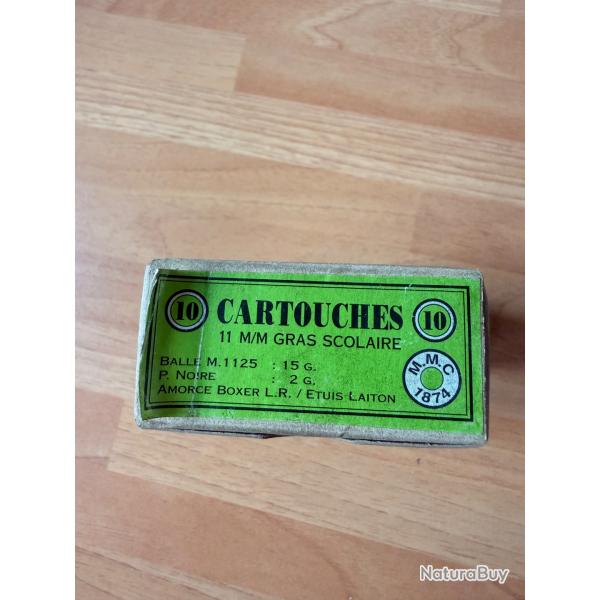 Munition 11mm Poudre Noire fusil gras, scolaires