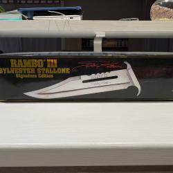 Couteau Rambo III Sylvester Stallone Signature Edition - &Eacute;dition limit&eacute;e 1573/10000 - Certificat
