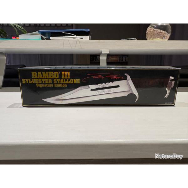 Couteau Rambo III Sylvester Stallone Signature Edition - �dition limit�e 1573/10000 - Certificat