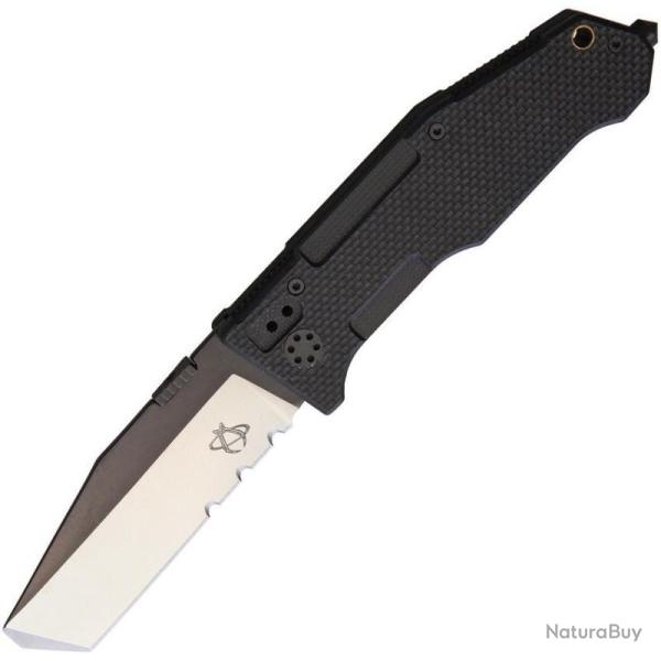 Couteau Mantis Folding Pry II Dentel� Lame Acier S30V Combo Manche G10 Noir Linerlock MAN72AS