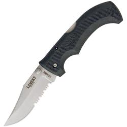 Couteau Pliant Lansky Easy Grip Lame Acier Inox Manche Caoutchouc Noir Lockback LKN030