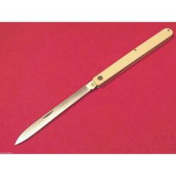 Couteau Pliant Rite Edge Harvest Fruit Knife Lame Acier Inox Manche Composite Blanc Slip Joint