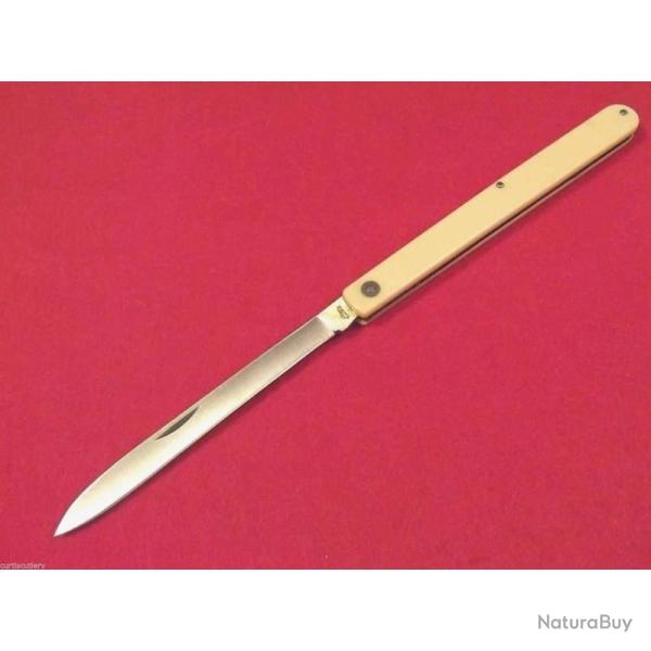 Couteau Pliant Rite Edge Harvest Fruit Knife Lame Acier Inox Manche Composite Blanc Slip Joint