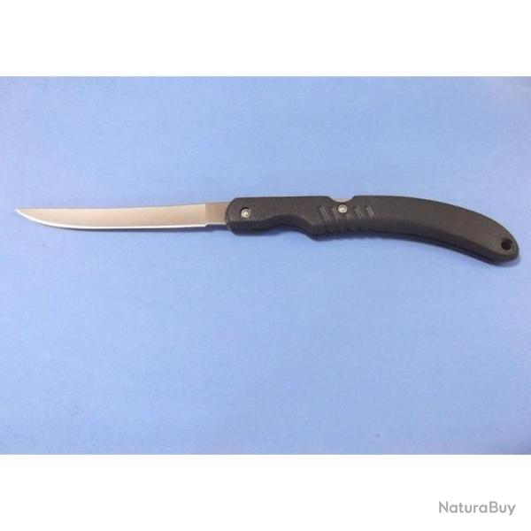 Couteau Pliant Rite Edge Folding Fillet Lame Acier Inox Manche Composite Noir Lockback CN210815
