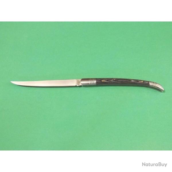 Couteau Pliant Cannon Spanish Style Lame Acier Inox Manche Pakkawood Noir Slip Joint CAN09