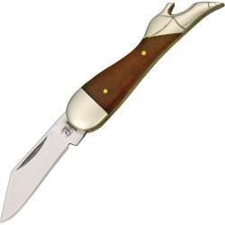 Couteau Pliant Rough Rider Mini Leg Knife Lame Acier Inox Manche Os Lisse Tabac Slip Joint RR936