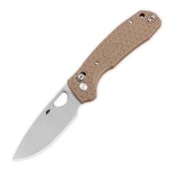 Couteau Honey Badger Crossbolt M/L Lame Acier 8Cr13MoV Manche FRN Beige Crossbolt HB6002