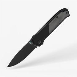 Couteau Flytanium Arcade Micarta Lame Acier S35VN Manche Aluminium Noir Shark-Lock Made In Taiwan