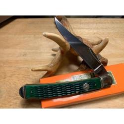 Couteau Pliant Marbles One Blade Hunter Lame Acier Inox Manche Os Jigged Vert MR632