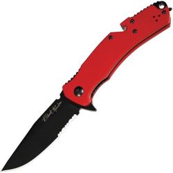 Couteau V Nives Black Rambo Utility Pro Lame Acier D2 Manche G10 Rouge Liner Lock VNI35GPSBR