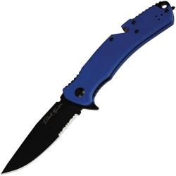 Couteau V Nives Black Rambo Utility Pro Lame Acier D2 Manche G10 Bleu Liner Lock VNI35GPSBBL