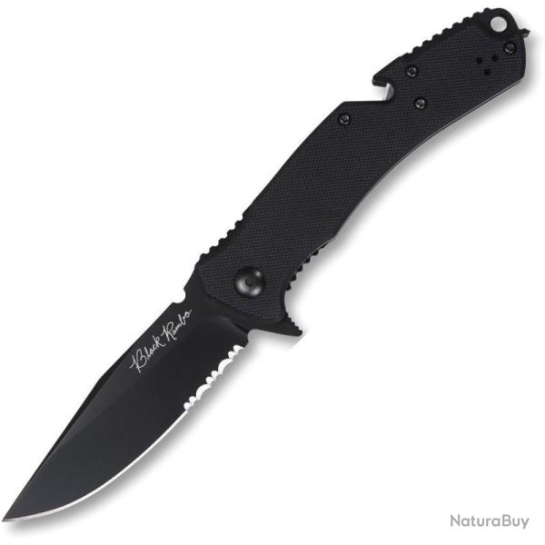 Couteau V Nives Black Rambo Utility Pro Lame Acier D2 Manche G10 Noir Liner Lock VNI35GPSBBK