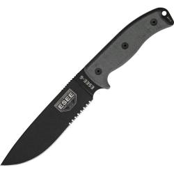Couteau Fixe ESEE 6S Lame Acier 1095 Manche Micarta Noir &Eacute;tui Synth&eacute;tique Made In USA ES6SOD