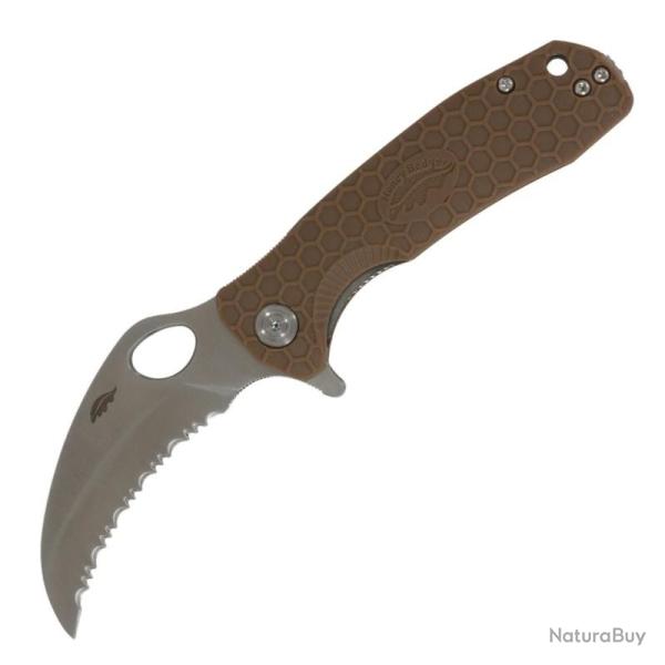Couteau Honey Badger Claw Large Lame Acier 8Cr13MoV Manche FRN Tan Liner Lock HB1112