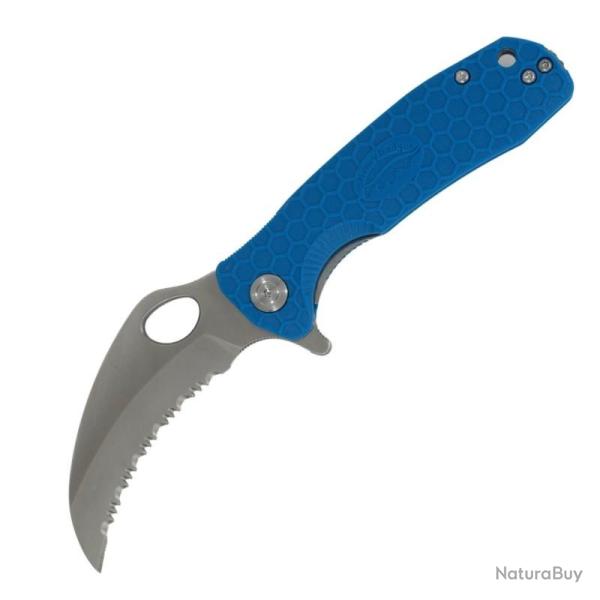 Couteau Honey Badger Claw Medium Lame Acier D2 Manche FRN Bleu Liner Lock HB1128