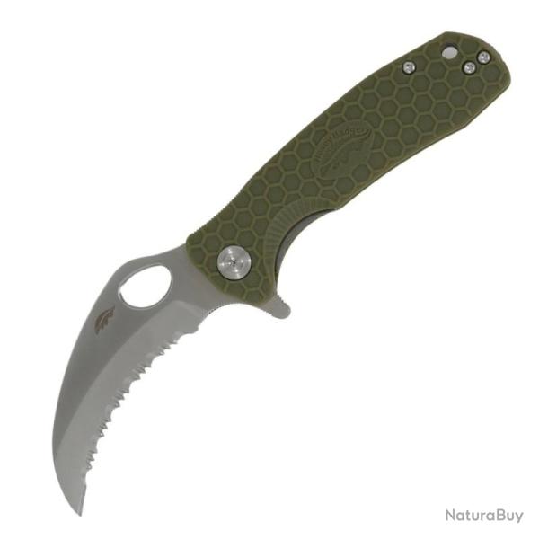 Couteau Honey Badger Claw Medium Lame Acier 8Cr13MoV Manche FRN Vert Liner Lock HB1133
