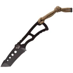 Couteau Fixe Southern Grind Vermin Tanto Lame Acier 8670M Manche Acier Noir &Eacute;tui Kydex Made In USA