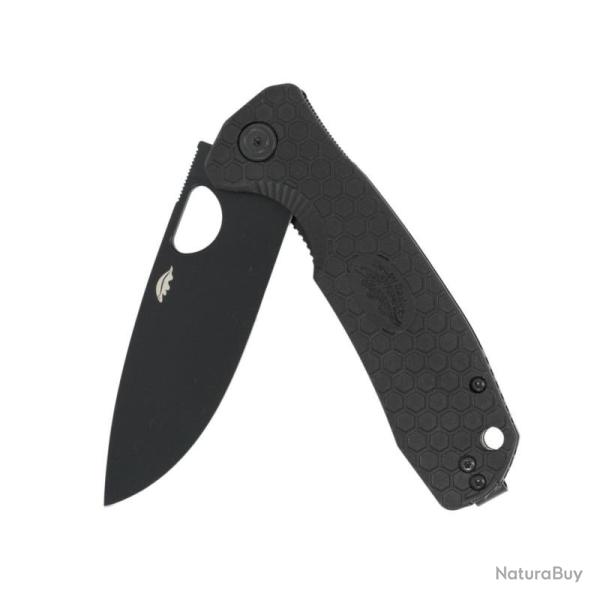 Couteau Honey Badger Drop Point Large Lame Acier D2 Manche FRN Noir Liner Lock HB1350