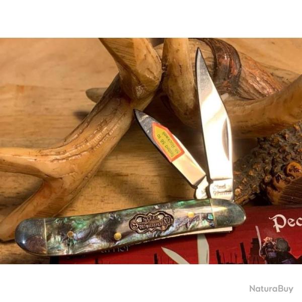 Couteau Frost Cutlery Peanut Lame Acier Inox Manche Abalone Synth�tique Multicolore Slip Joint