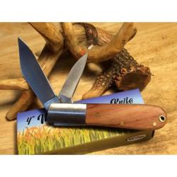 Couteau Pliant Rite Edge Barlow Lame Acier Inox Manche Bois Marron Slip Joint CN210601
