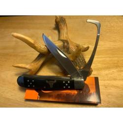 Couteau Pliant Cattleman's Cutlery Hoof Pick Lame Acier 3Cr13 Manche Delrin Noir Slip Joint CC0067BD