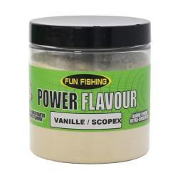 Ar&ocirc;me en Poudre Fun Fishing Power Flavour 150 g - Additif pour Amorces, P&acirc;tes et Asticots Vanille Sc